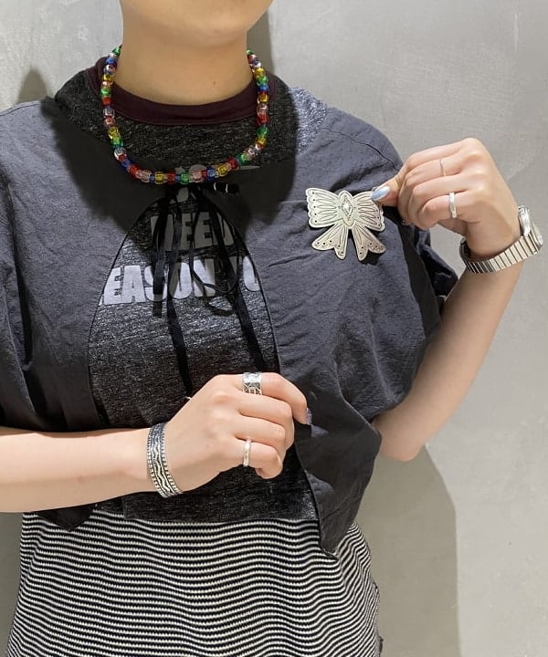 吉野 多恵さんの「BEAMS WOMEN｜【別注】Healthknit / ワッフル ボーダー Tシャツ」を使ったコーディネート