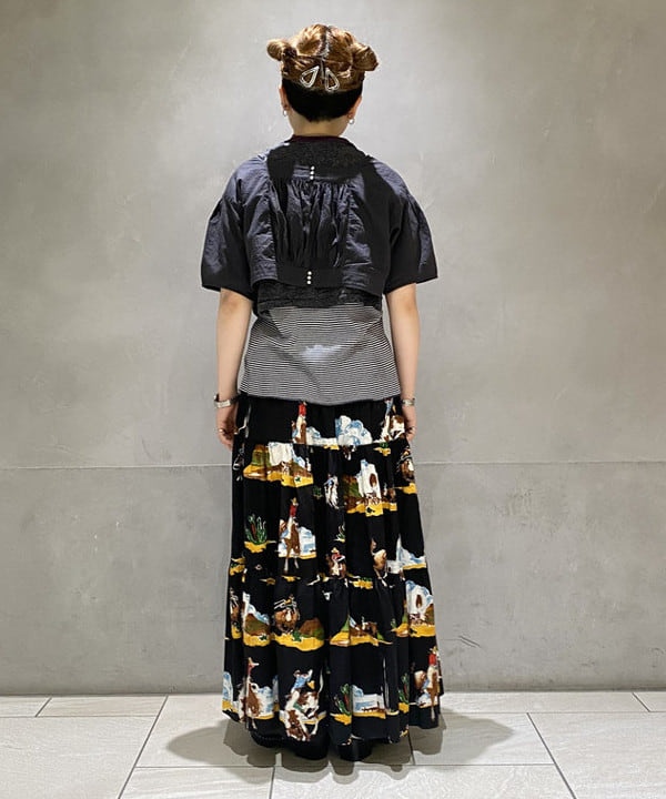 吉野 多恵さんの「BEAMS WOMEN｜【別注】Healthknit / ワッフル ボーダー Tシャツ」を使ったコーディネート