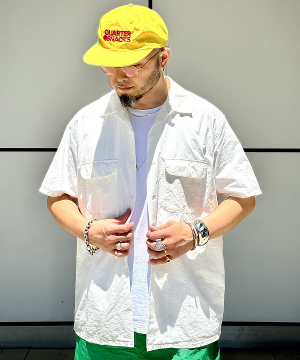林 義人さんの「BEAMS PLUS / ピマコットン ショートスリーブ オープンカラー シャツ」を使ったコーディネート
