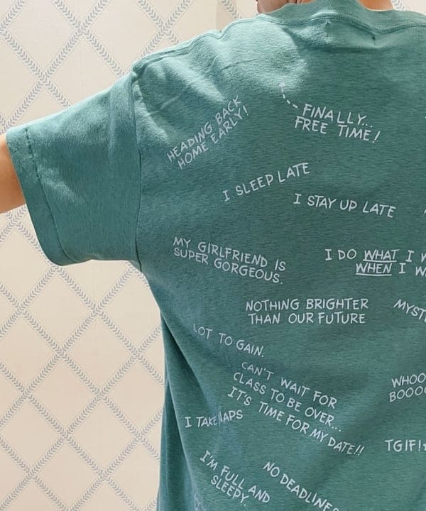 つぼさんの「BEAMS WOMEN｜BEAMS BOY / メッセージ プリント Tシャツ」を使ったコーディネート