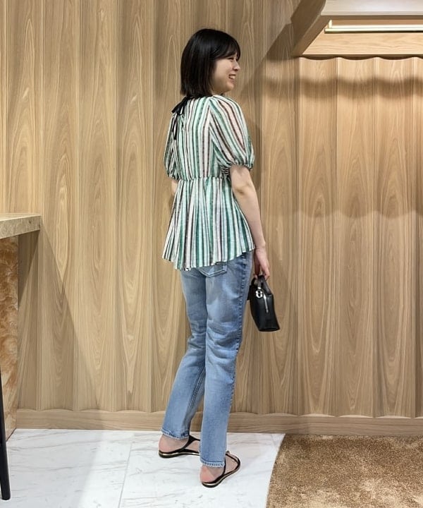 山田 千遥さんの「BEAMS WOMEN｜upper hights / THE LIPSTICKⅡ デニムパンツ」を使ったコーディネート