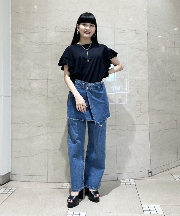 カワライさんの「BEAMS WOMEN｜PHILIPPE AUDIBERT × Demi-Luxe BEAMS / 別注 Jason パール ネックレス」を使ったコーディネート