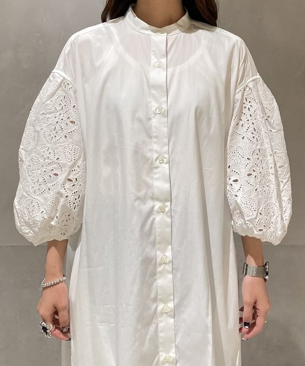 高木 菜央さんの「BEAMS WOMEN｜【別注】TICCA / レース パフスリーブワンピース」を使ったコーディネート