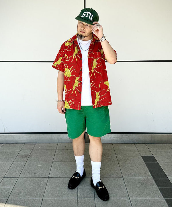 林 義人さんの「DALE HOPE × BEAMS PLUS / 別注 Short Sleeve Aloha Shirt Papale Lau Niu」を使ったコーディネート