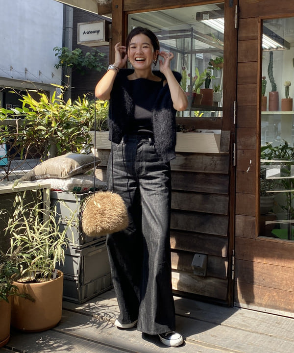 Demi-Luxe BEAMS .Ｍ / ヘルシー ニットキャミソール　目黒越子 目黒 越子（738516） スタイリング・コーディネイト｜BEAMS