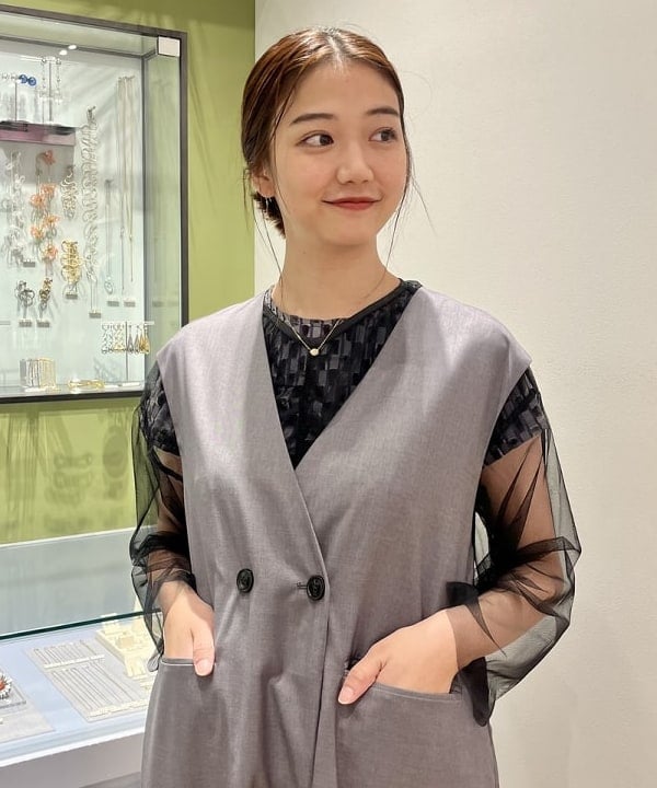 Yumenoさんの「BEAMS WOMEN｜Ray BEAMS / ライン ストーン バッグ」を使ったコーディネート
