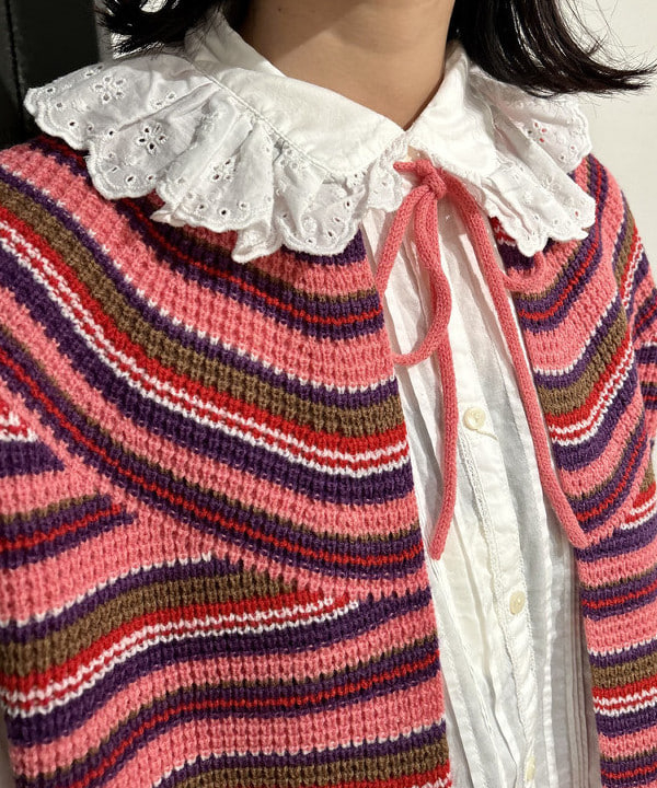 早川 萌子さんの「BEAMS WOMEN｜BEAMS BOY / マルチボーダー ベスト」を使ったコーディネート