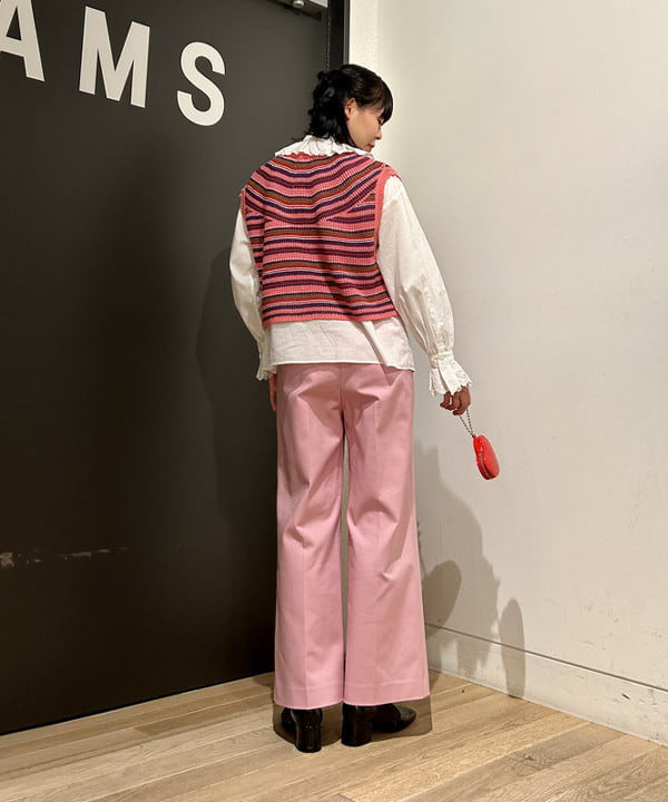 早川 萌子さんの「BEAMS WOMEN｜BEAMS BOY / マルチボーダー ベスト」を使ったコーディネート