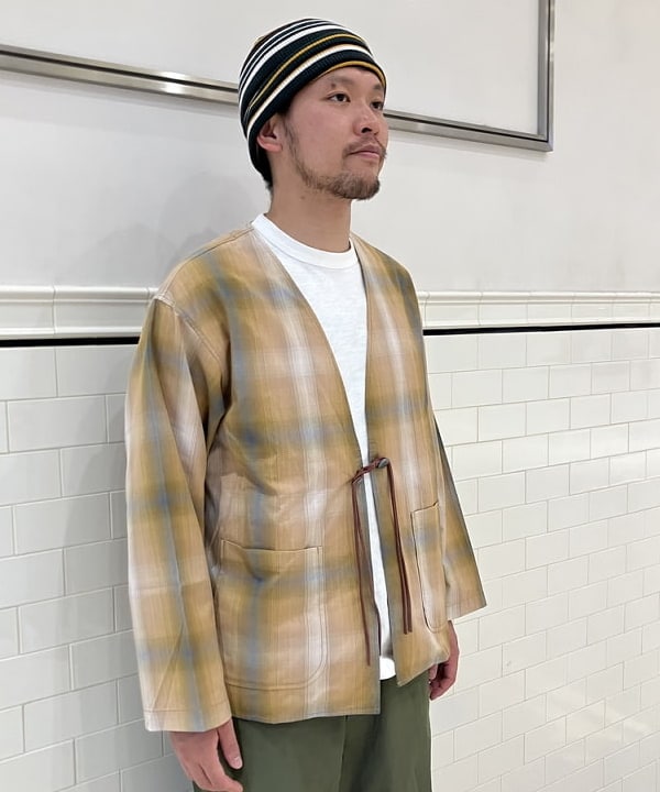 sunsea 19aw reversible caramel check 3-