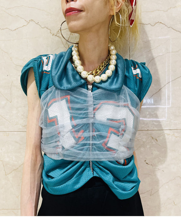 ひるてぃさんの「BEAMS WOMEN｜Ray BEAMS / チュール ギャザー ビスチェ」を使ったコーディネート