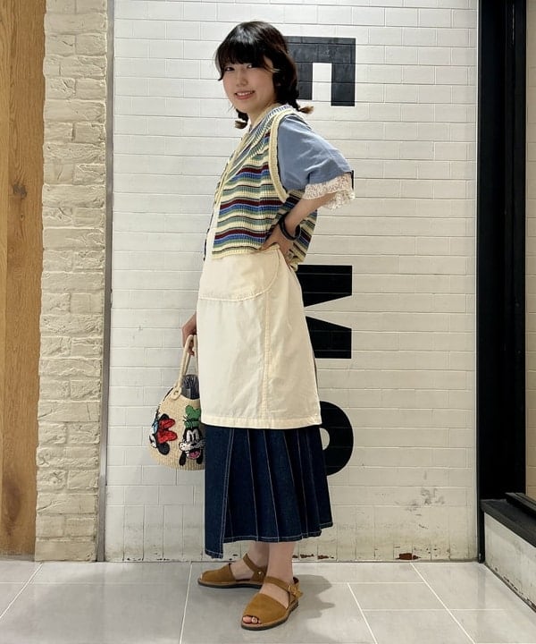 小原 もこさんの「BEAMS WOMEN｜ラップ プリーツ スカート」を使ったコーディネート