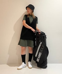 BEAMS GOLF（ビームス ゴルフ）ORANGE LABEL / Vネック ロング ニットベスト（トップス ニット・セーター）通販｜BEAMS