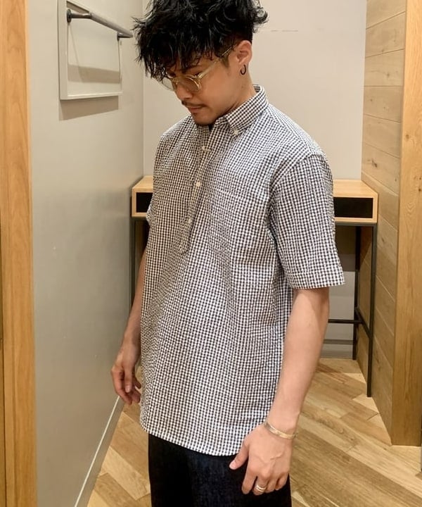 くりちゃんさんの「BEAMS WOMEN｜BEAMS PLUS / B.D. Pullover Short Sleeve Indigo Seersucker」を使ったコーディネート