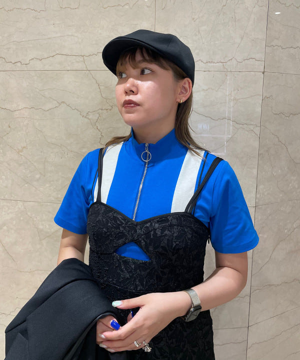 あさまつ はづきさんの「BEAMS WOMEN｜Ray BEAMS /  フクレ ジャカード キャミ ワンピース 23AW」を使ったコーディネート