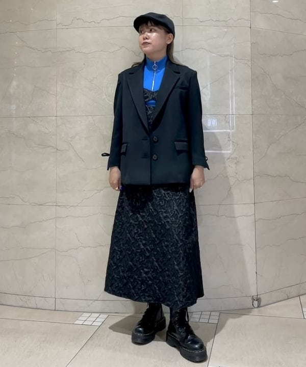 あさまつ はづきさんの「BEAMS WOMEN｜Ray BEAMS /  フクレ ジャカード キャミ ワンピース 23AW」を使ったコーディネート
