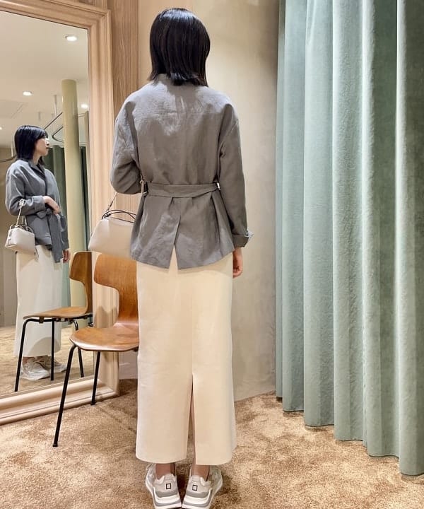 山田 千遥さんの「BEAMS WOMEN｜シンプル タイト ニットスカート .M.」を使ったコーディネート