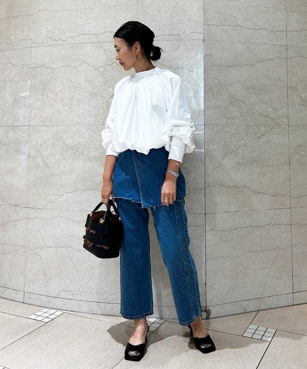 川口 恵さんの「BEAMS WOMEN｜Ray BEAMS / ラウンド カット ミュール」を使ったコーディネート