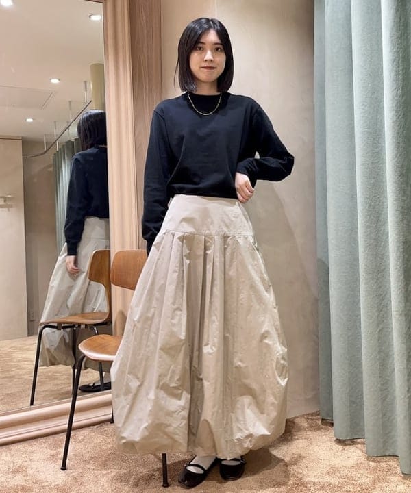 山田 千遥さんの「BEAMS WOMEN｜MONCLER / BUTOR ロングベスト」を使ったコーディネート