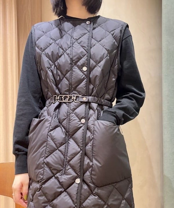 山田 千遥さんの「BEAMS WOMEN｜MONCLER / BUTOR ロングベスト」を使ったコーディネート