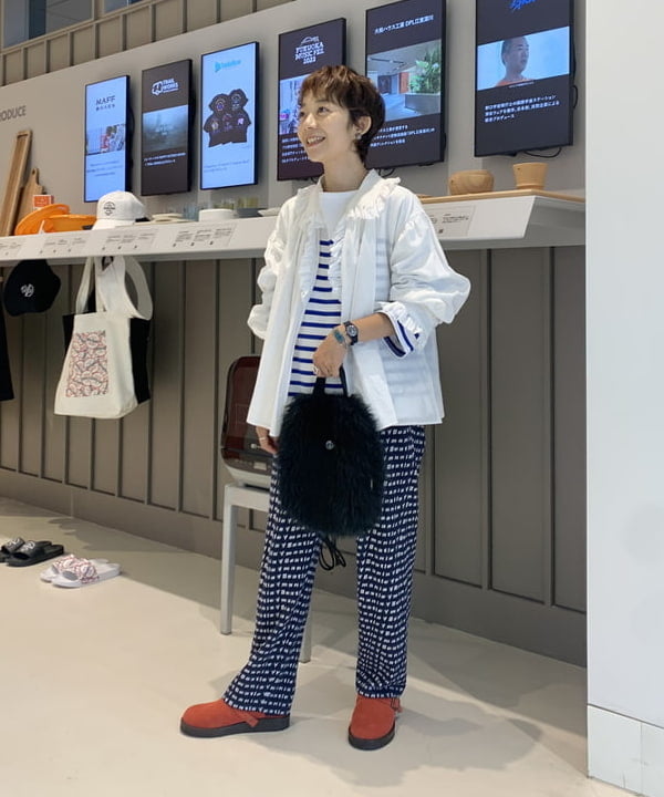矢野(青木)優香さんの「BEAMS WOMEN｜maturely / Suede Slingbac Sandals」を使ったコーディネート