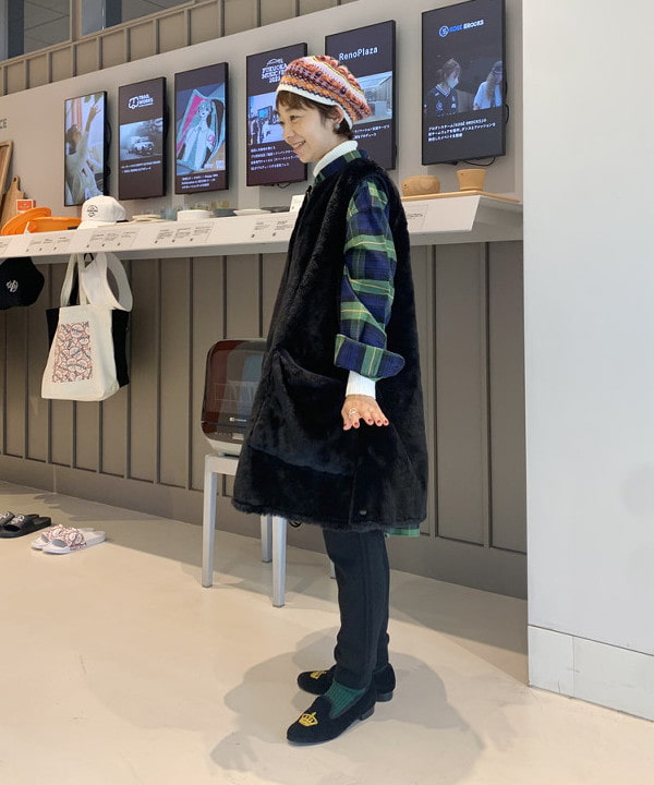 矢野(青木)優香さんの「BEAMS WOMEN｜Ray BEAMS / 14G リブ タートルネック ニット」を使ったコーディネート