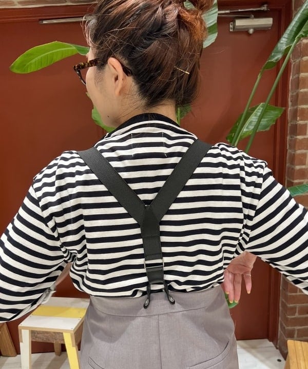 エノモト アミさんの「BEAMS WOMEN｜Ray BEAMS / ビッグ シルエット サスペンダー付き パンツ」を使ったコーディネート