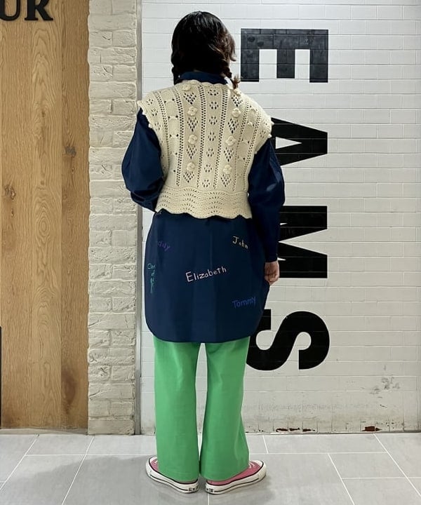 小原 もこさんの「BEAMS WOMEN｜BEAMS BOY / 天竺 無地 ボートネック 7分」を使ったコーディネート