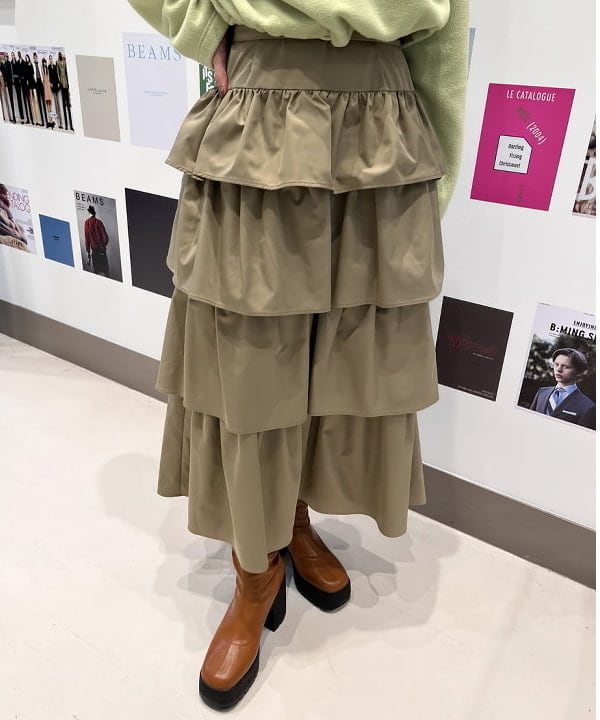 ちりこさんの「BEAMS WOMEN｜Ray BEAMS / プラットフォーム ブーツ」を使ったコーディネート