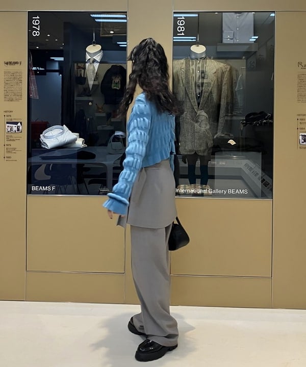 マツド ユメカさんの「BEAMS WOMEN｜Ray BEAMS / シャーリング ジップ カーディガン」を使ったコーディネート
