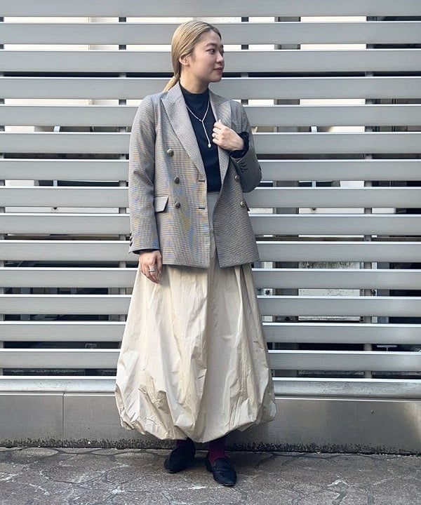 千田 静香さんの「BEAMS WOMEN｜PHILIPPE AUDIBERT × Demi-Luxe BEAMS / 別注 Jason パール ネックレス」を使ったコーディネート