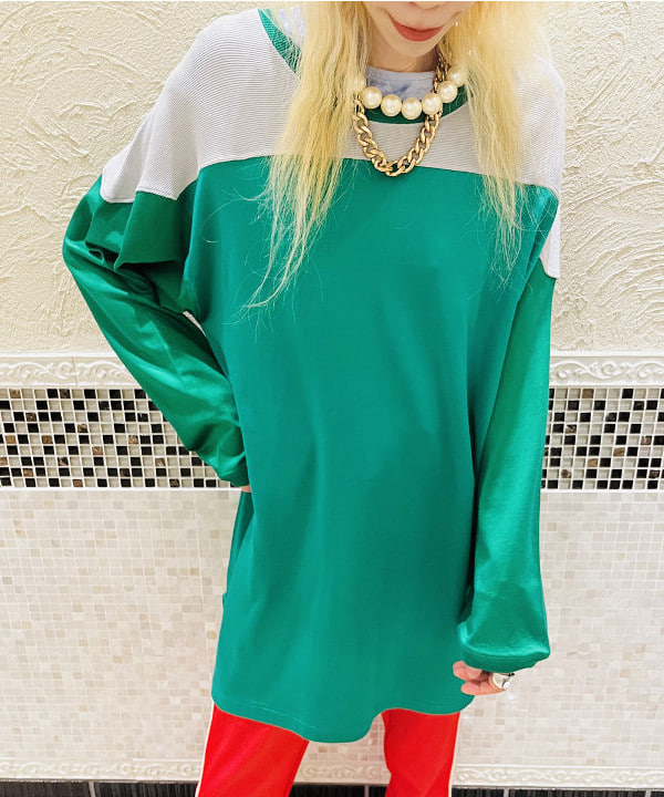 ひるてぃさんの「BEAMS WOMEN｜SCREEN STARS × BEAMS BOY / 別注 クレイジー フットボール Tシャツ」を使ったコーディネート
