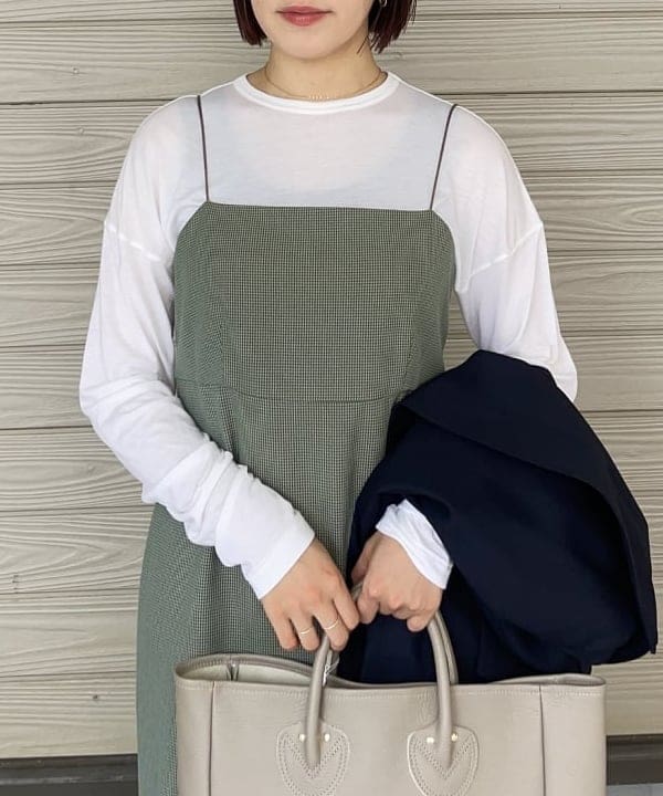 SAKAIさんの「BEAMS WOMEN｜YOUNG&OLSEN / レザートートバッグ M」を使ったコーディネート