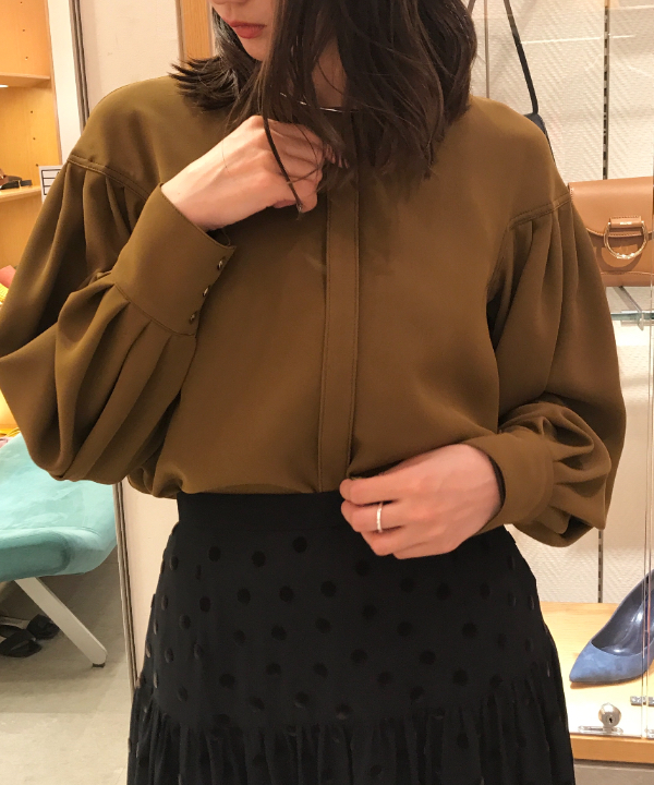 Demi-Luxe BEAMS / フロッキー シフォンブラウス
