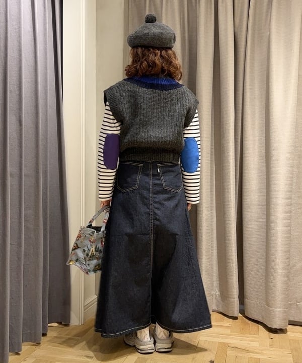 まつむさんの「BEAMS WOMEN｜BEAMS BOY / デニム 5ポケット マキシスカート」を使ったコーディネート