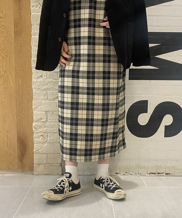 モモさんの「BEAMS WOMEN｜BEAMS BOY / リブ タートル ロングスリーブ」を使ったコーディネート