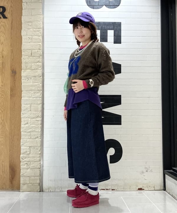 小原 もこさんの「BEAMS WOMEN｜BEAMS BOY / デニム 5ポケット マキシスカート」を使ったコーディネート