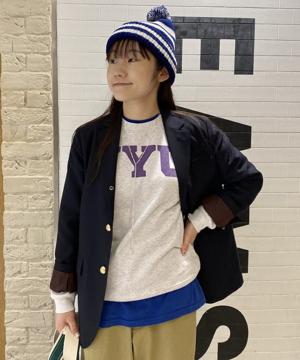 木村 海侑さんの「BEAMS WOMEN｜BEAMS BOY / ポリエステル ウール 3ボタン ブレザー」を使ったコーディネート
