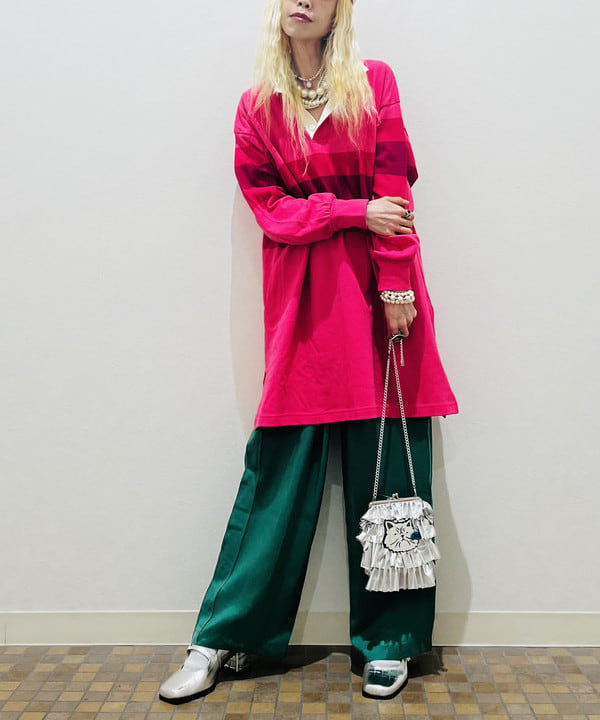 ひるてぃさんの「BEAMS WOMEN｜BEAMS BOY / プリント ラグビージャージー ワンピース」を使ったコーディネート