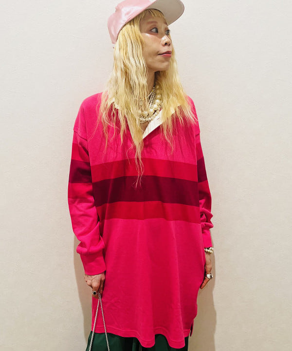 ひるてぃさんの「BEAMS WOMEN｜BEAMS BOY / プリント ラグビージャージー ワンピース」を使ったコーディネート