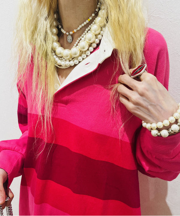 ひるてぃさんの「BEAMS WOMEN｜BEAMS BOY / プリント ラグビージャージー ワンピース」を使ったコーディネート