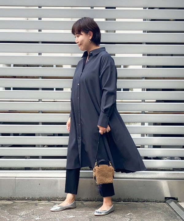 Demi-Luxe BEAMS / バックプリーツ シャツワンピース|BEAMS WOMEN