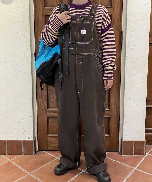 新品　24SS　ハバーサック　ドビーストライプ サロペット BEAMS BOY BEAMS BOY（824281） スタイリング・コーディネイト｜BEAMS