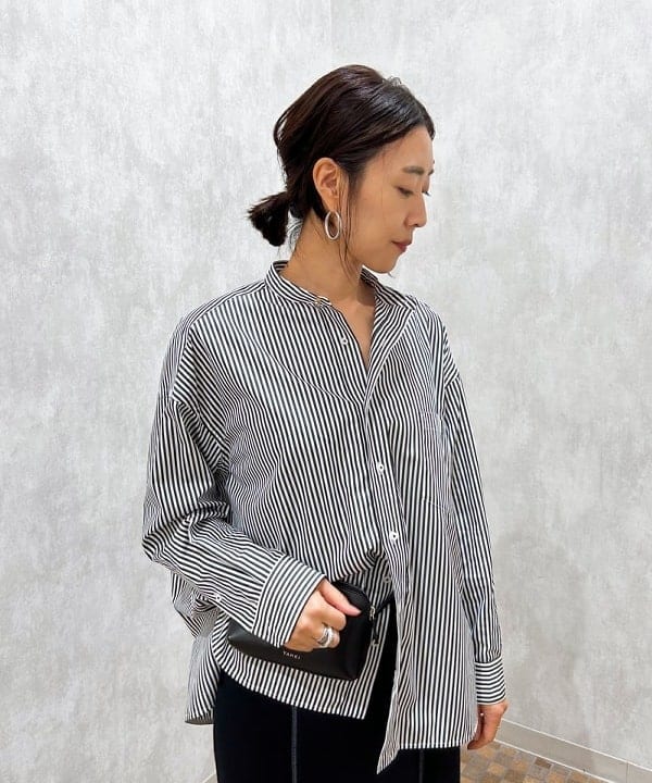 川口 恵さんの「BEAMS WOMEN｜DANTON / ノーカラー フリース ジャケット」を使ったコーディネート