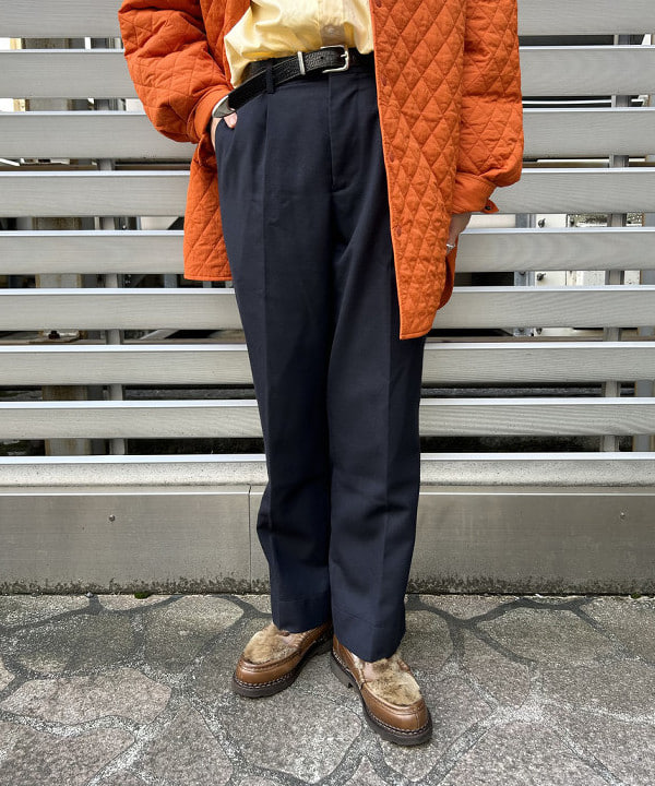 まつむさんの「BEAMS WOMEN｜BEAMS BOY / ポリエステル ウール シンチ バック スラックス」を使ったコーディネート