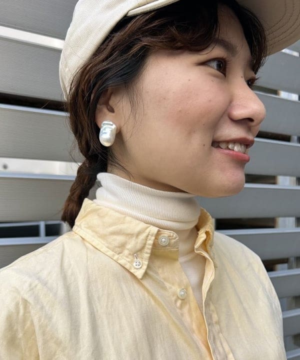 まつむさんの「BEAMS WOMEN｜BEAMS BOY / ポリエステル ウール シンチ バック スラックス」を使ったコーディネート