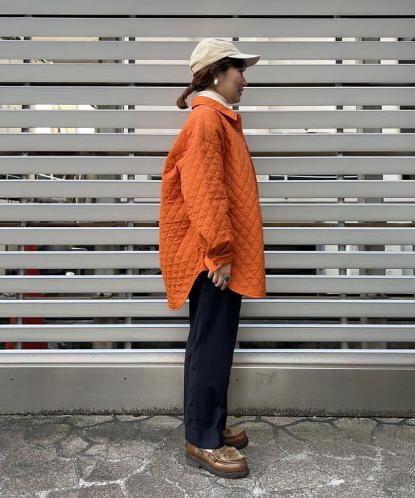 まつむさんの「BEAMS WOMEN｜BEAMS BOY / ポリエステル ウール シンチ バック スラックス」を使ったコーディネート