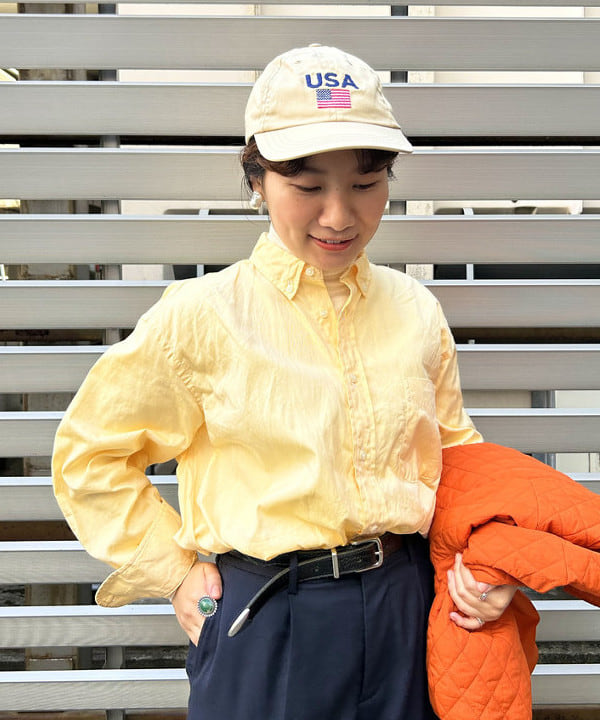 まつむさんの「BEAMS WOMEN｜BEAMS BOY / ポリエステル ウール シンチ バック スラックス」を使ったコーディネート