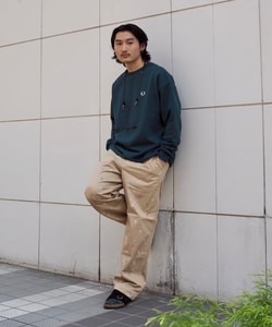 BEAMS（ビームス）FRED PERRY × BEAMS / 別注 エンブロイダリー クルー