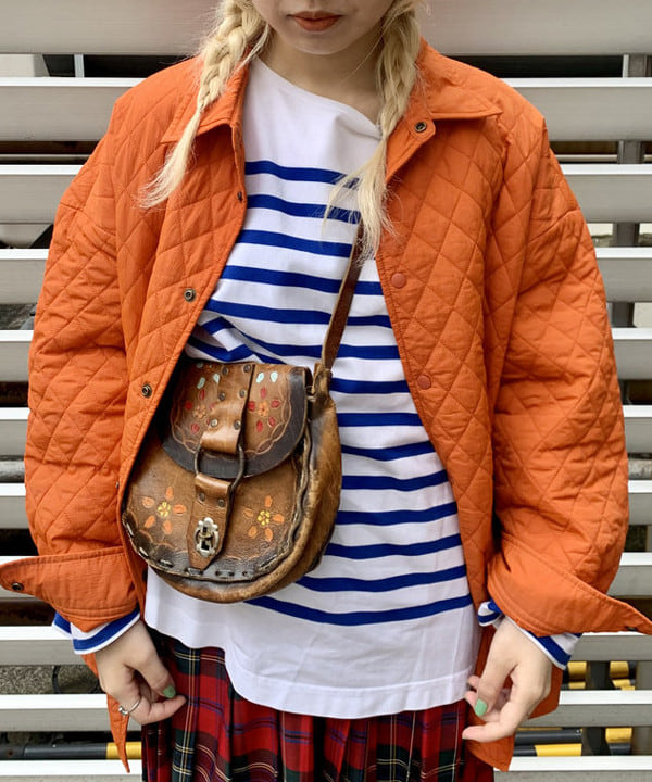 ナツハさんの「BEAMS WOMEN｜ナバルボーダー ビッグ ボートネック カットソー」を使ったコーディネート