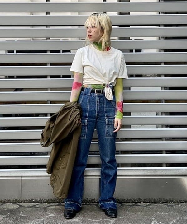 ナツハさんの「BEAMS WOMEN｜FRUIT OF THE LOOM &times; BEAMS BOY / 2PACK TEE」を使ったコーディネート